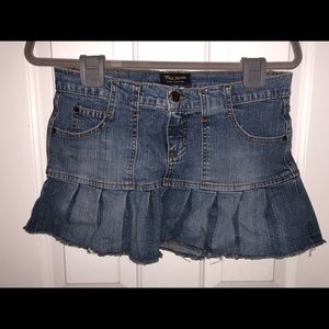 Denim Semi-Pleated Skirt by Truck Jeans